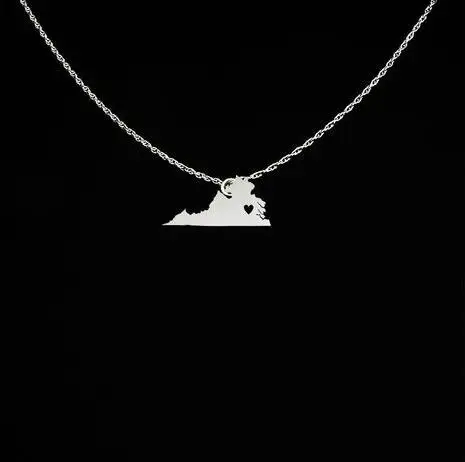 

Virginia Necklace Personalized Name Or Letters Copper Virginia Jewelry Best Travel Gift For Men And Women YP4095