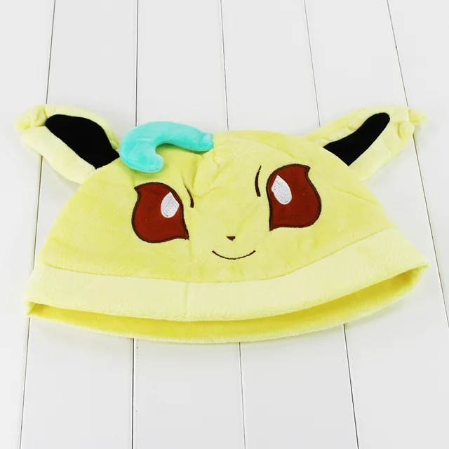 30cm Anime Cute Eevee Hat Sylveon Vaporeon Flareon Jolteon Espeon Umbreon Plush Cap for Teenagers Adults