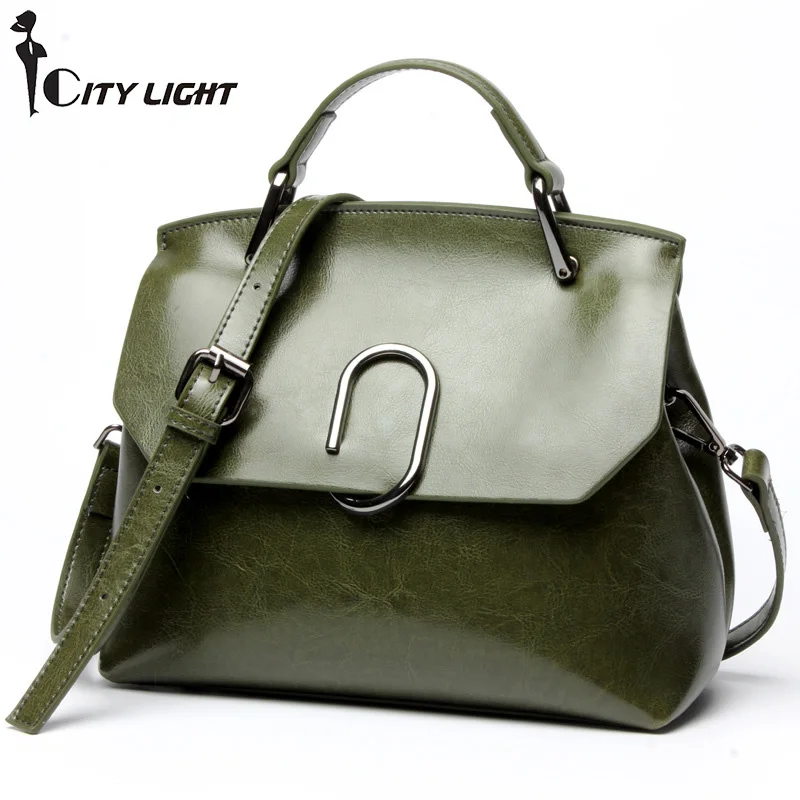 Brand Genuine Leather Women Handbag Design Casual Ladies Shoulder Messenger Satchel Bag Female Solid Leather Bags