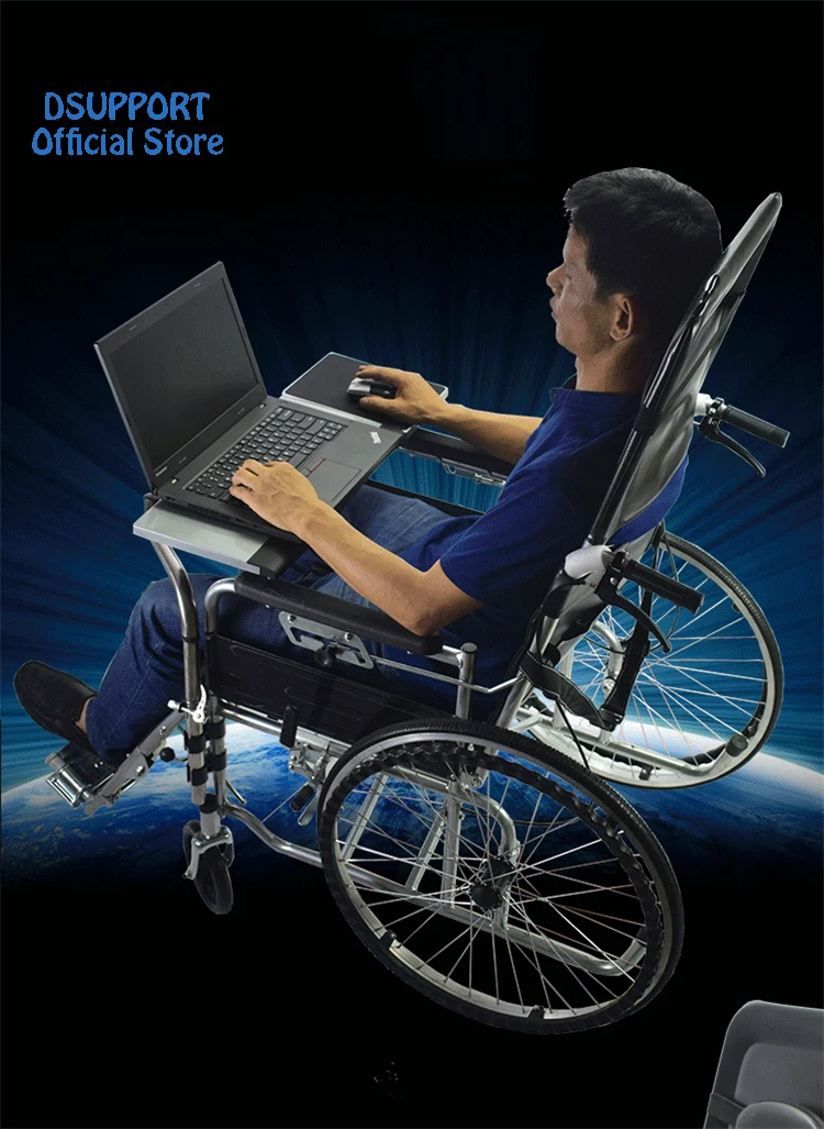 OK150 многофункциональное крепление для инвалидных колясок ноутбука/ноутбука держатель клавиатуры Pad Поддержка lapнастольный