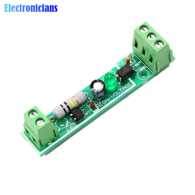 1 Bit AC 220V Optocoupler изоляционный модуль обнаружения напряжения Адаптивная плата 3 5V
