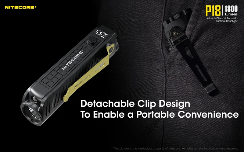 1800 Lumens Nitecore P18 Tactical Flashlight (14)