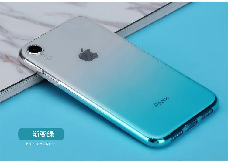 Мягкий силиконовый чехол Esamday для телефона 11 Pro 7 8 6 6s Plus 7Plus 8Plus X XS MAX XR для iPhone 5 5S SE 6splus - Цвет: Blue Green