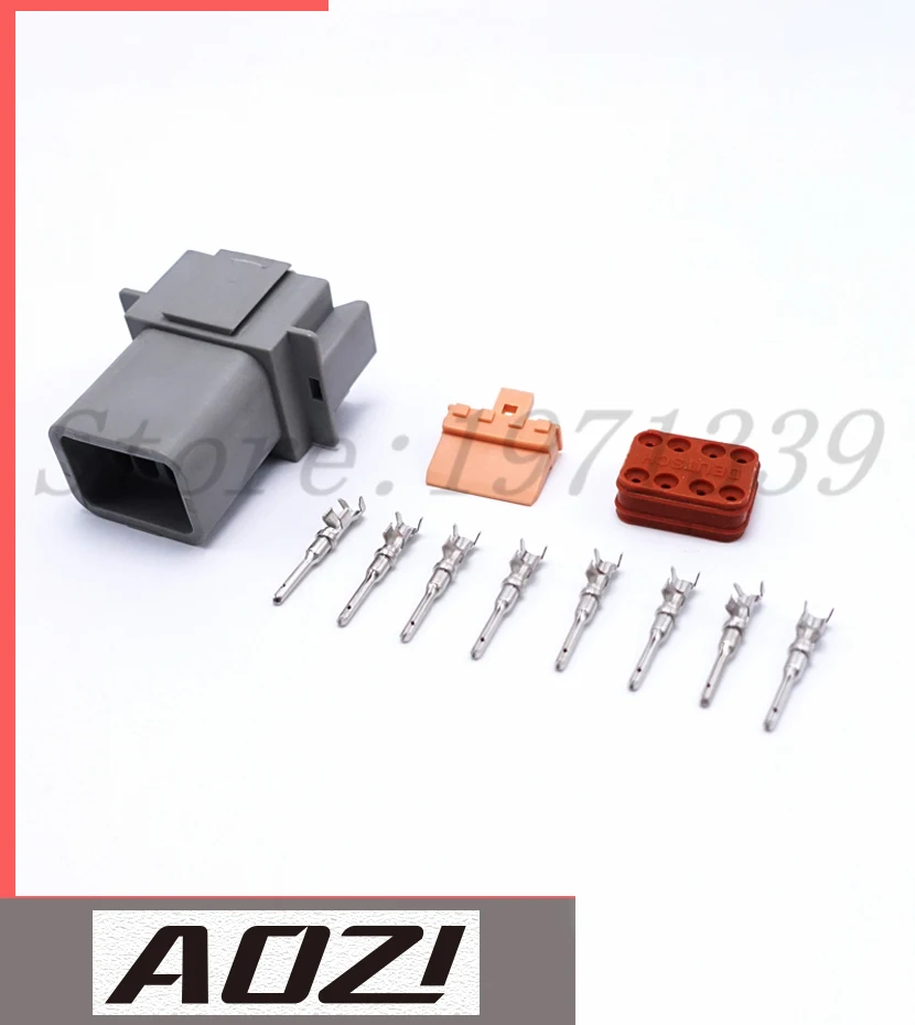 10 Sets DEUTSCH Style Eight Pins Seal Waterproof Adapter Connector Plug