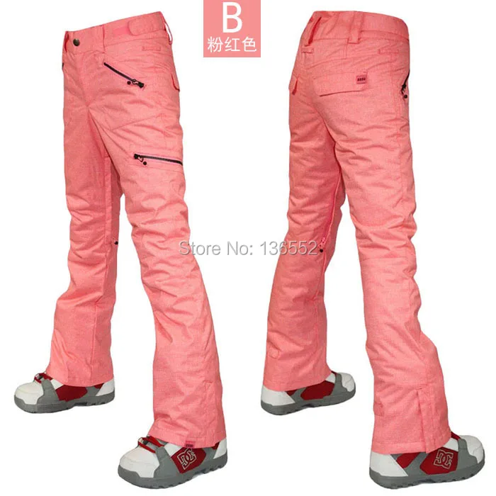light pink snow pants womens