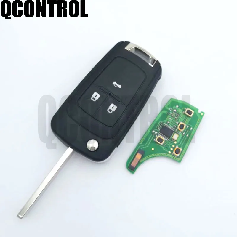QCONTROL Автосигнализация дистанционный ключ подходит для Chevrolet Malibu Cruze Aveo Spark Sail 2/3/4 кнопки 433 МГц Дверной замок