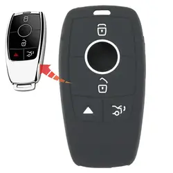 1 шт моющиеся мягкие 4 кнопочный ключ автомобиля чехол для Mercedes Benz E300 W213 E200 2017 E300L E200L E320LS S320i E класса