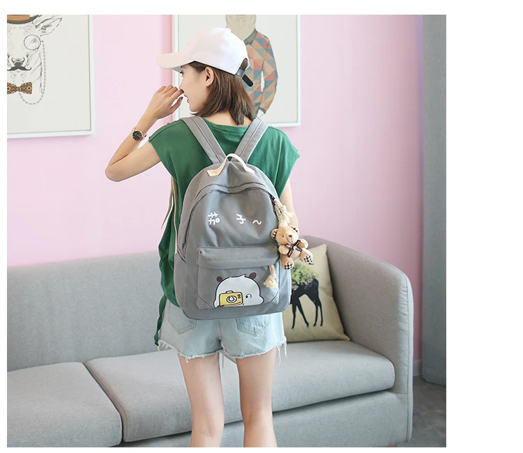 6 комплектов рюкзак для девочек женская сумка для школы милый фруктовый принт текстильные школьные рюкзаки для подростков высокого качества ранец