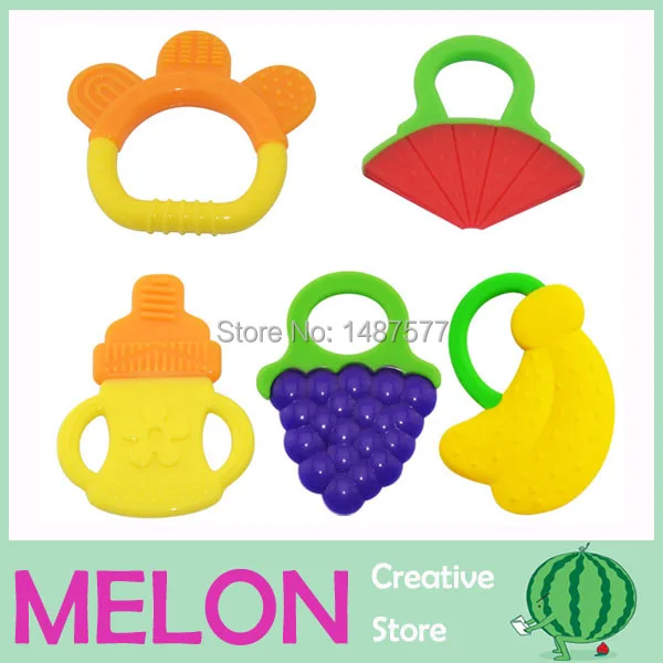 (1 Piece)Fruit shape Baby Safety Silicon Teether/Teeth Stick For Kid As