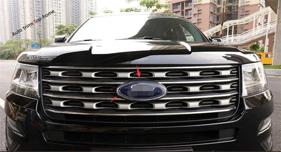

ABS ! For Ford Explorer 2016 2017 Chrome Front Grill Emblem Cover Trim 1 Pcs