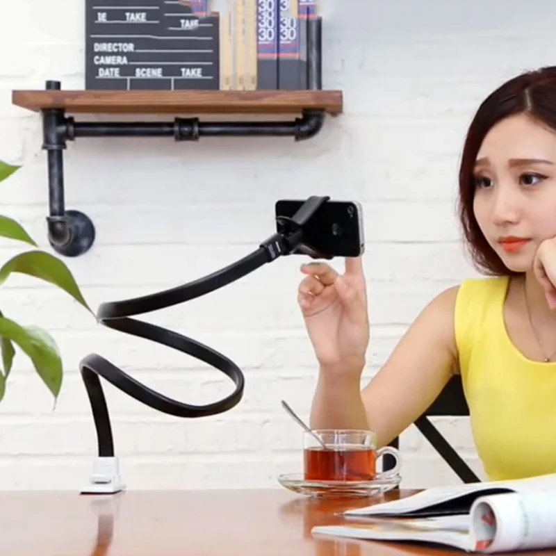 

Universal 360 Rotating Flexible Long Arm lazy Phone Holder Clamp Lazy Bed Desk Smartphone Mount Bracket