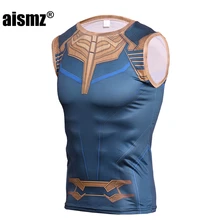 Aismz рубашка 3D майка для мужчин компрессионный базовый слой Летний жилет без рукавов тренажерные залы Фитнес Лосины для занятий спортом футболки
