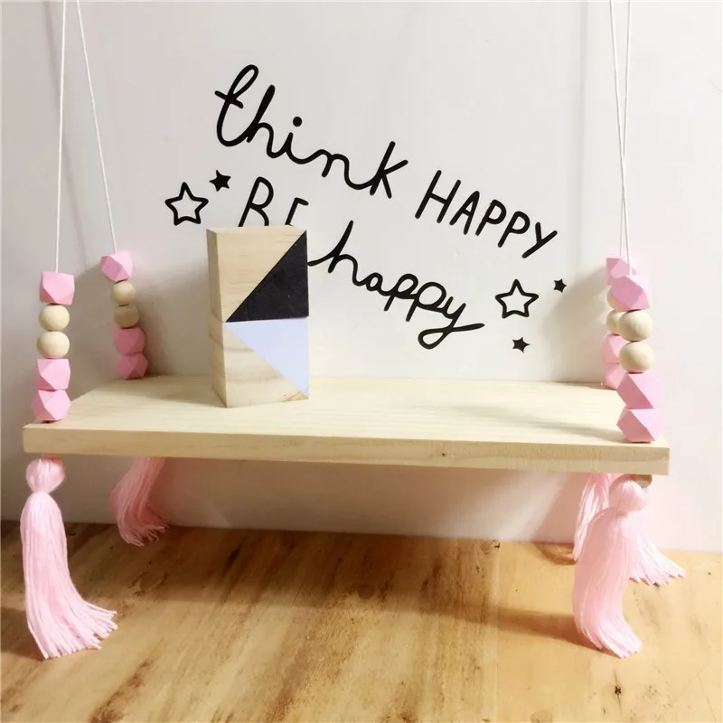 Çocuklar İskandinav Tarzı DIY Orijinal Ahşap Boncuk duvar