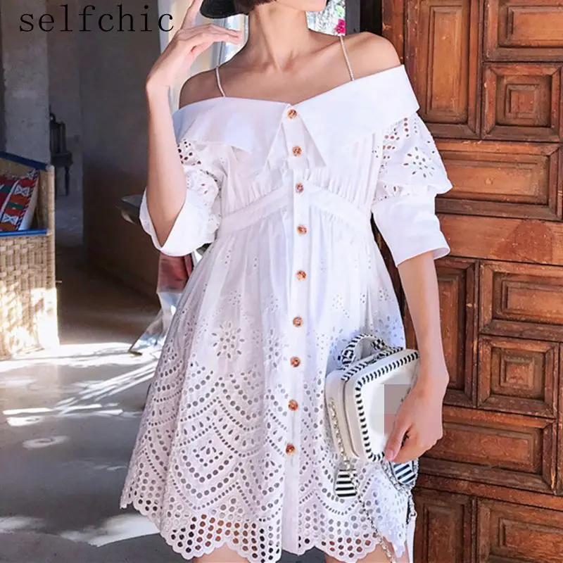 

Ladies Spaghetti Strap Dress Hollow Out Short Dresses 2019