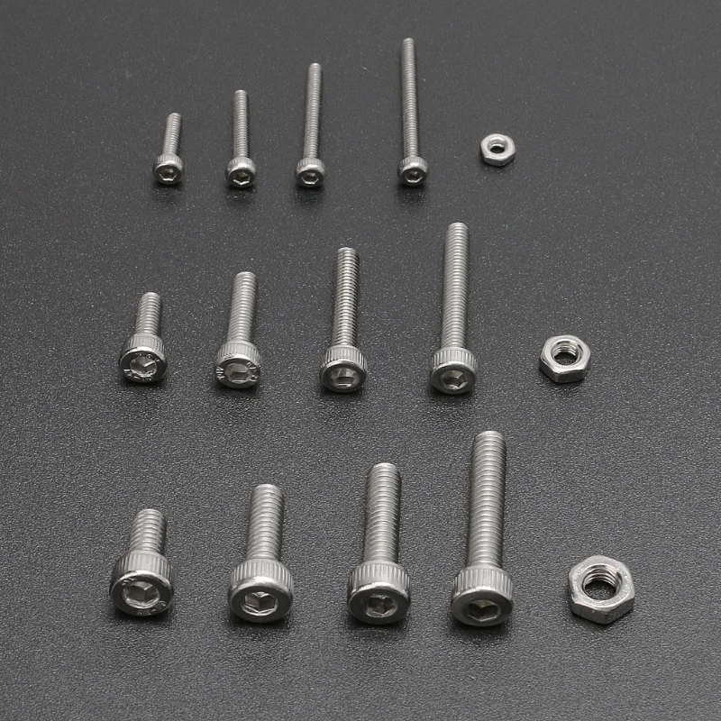 

High-quality 480PCS M2/M3/M4 Stainless Steel Hex Socket Screws Head Cap Screw Nut Kit