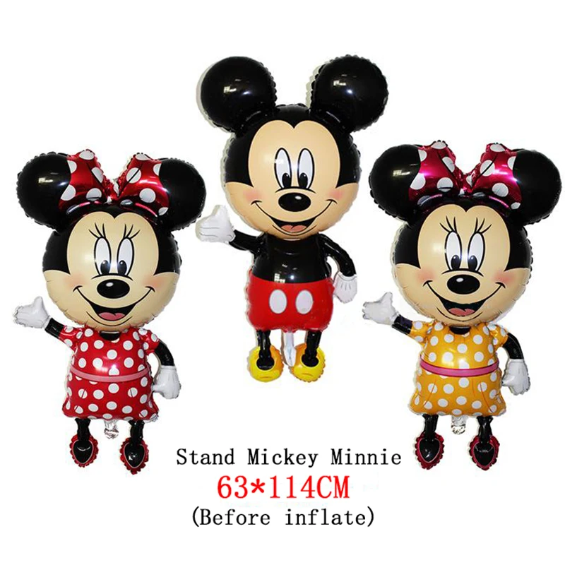 

Hot 1PC Jumbo size 114*63cm Mickey Minnie Balloons Birthday Wedding Party Decoration Inflatable Air Balloons Kids Classic Toys