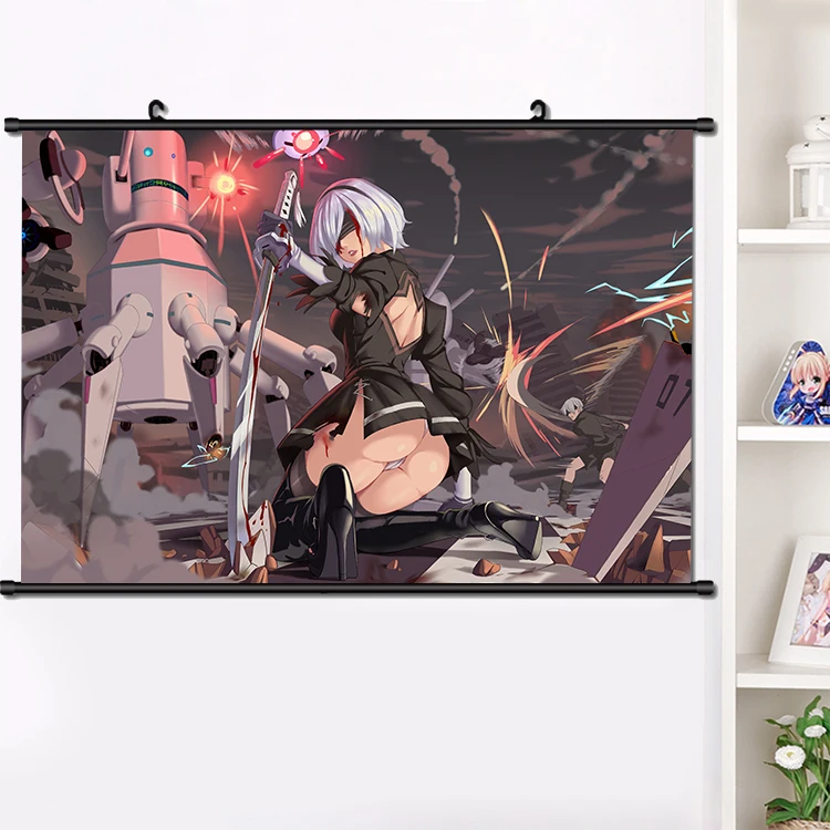 

Anime NieR:Automata Wall Scroll Mural Poster Wall Hang Poster Home Art Decor Scroll Painting Canvas Wall 40*60cm