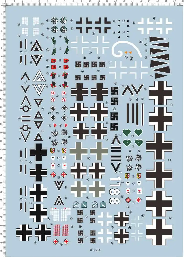1/32 fw190 bf-109 WWII Fighter Model Kit Water Decal