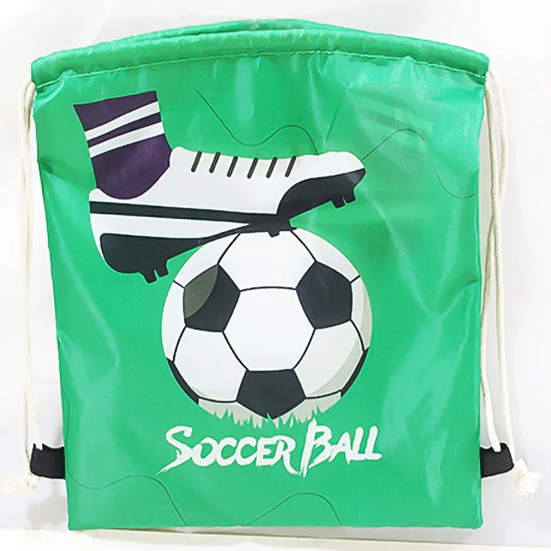 Футбол шнурок комплект карман зеленый футбольный рюкзак полиэстер Мужская сумка для хранения путешествий как мальчик подарочные сумки с ручками - Цвет: 1