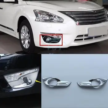 

JanDeNing 2pcs ABS Chrome Front Light Fog Lamp Frame Cover Trim Refit For Nissan Teana Altima 2013 2014 2015