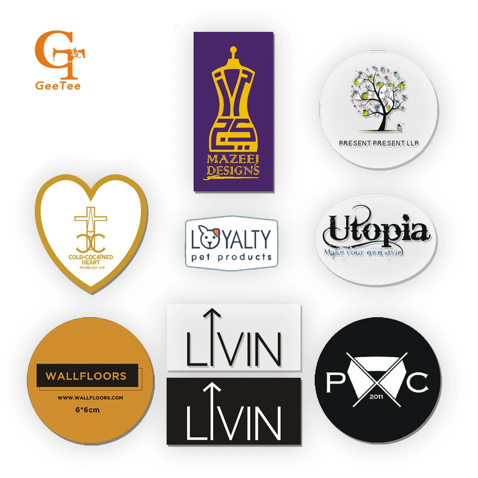 Custom Logo Brand Print Wedding Adesivos Stickers Labels,plastic Pvc Vinyl Paper Transparent Clear Adhesive Car Die-cut Sticker - Garment Labels - ...