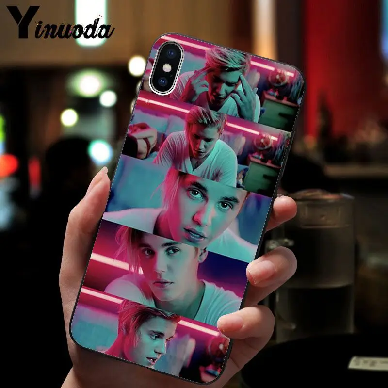 Yinuoda Justin Bieber TPU Soft Silicone Black Phone Case for Apple iPhone 8 7 6 6S Plus X XS MAX 5 5S SE XR Cover