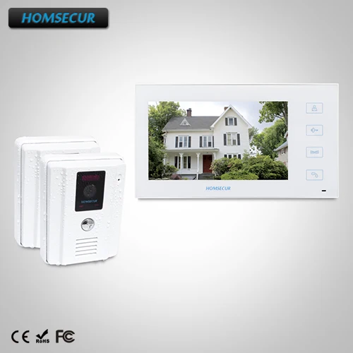 

HOMSECUR 7" Wired Hands-free Video&Audio Smart Doorbell+IR Night Vision : TC011-W + TM704-W