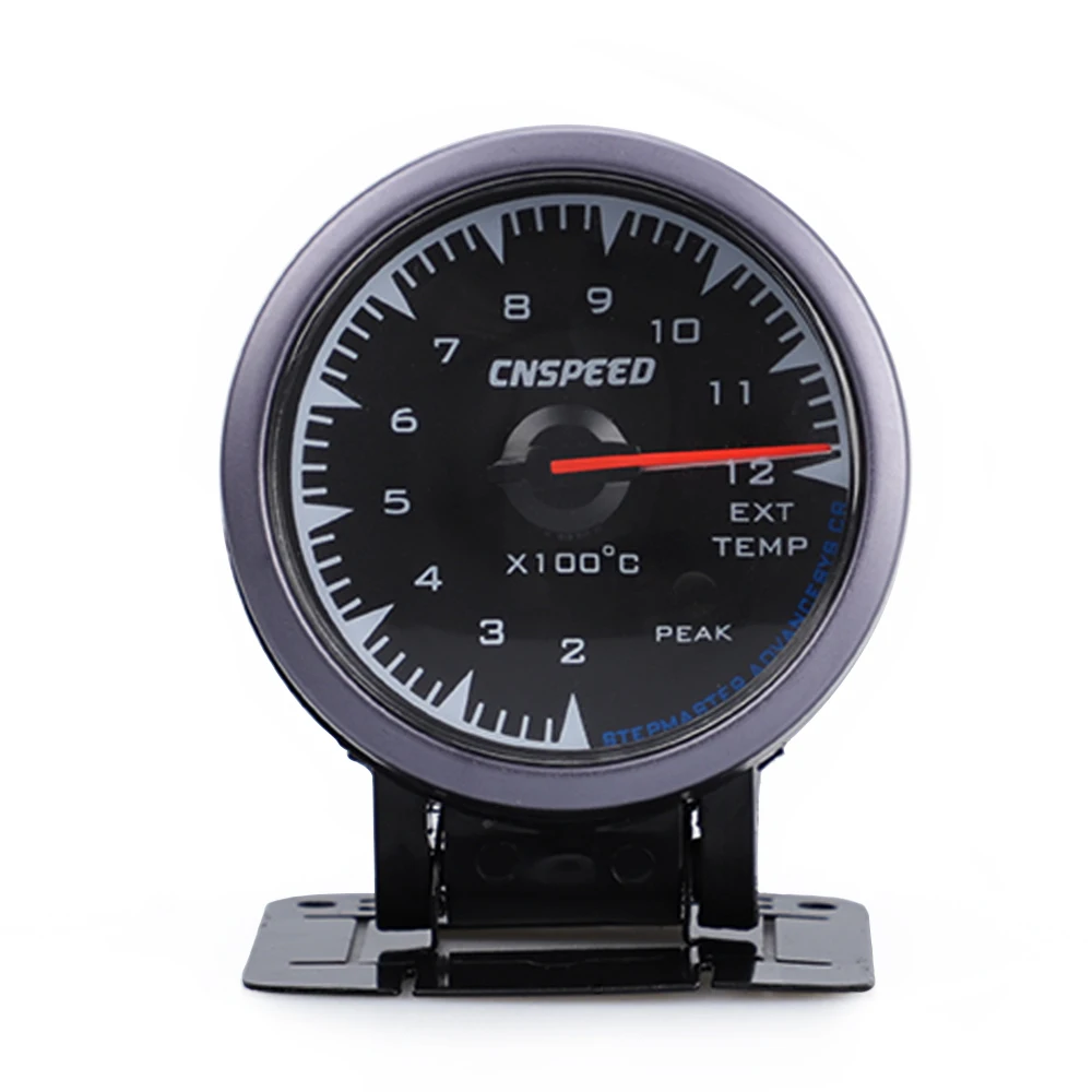 

CNSPEED Shark pin 7 Colors 2.5" 60mm 12V Universal Exhaust Gas Temp Meter Exhaust Gauge EXT Meter for honda Car Meter Gauge