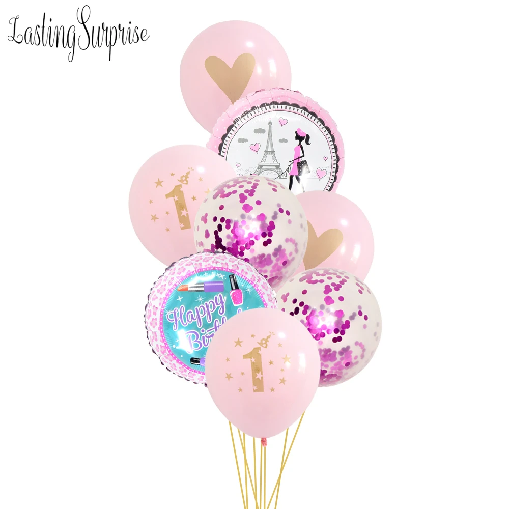 carencia Relativo En marcha Rosa princesa globo 1st cumpleaños globo bebé ducha partido decoración  bautismo niña Decoración de cumpleaños 16 años para la decoración regalos|Globos  y accesorios| - AliExpress