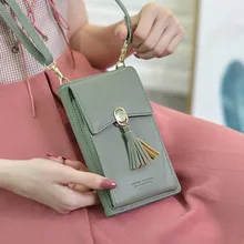 Универсальный многофункциональный Женский кошелек из искусственной кожи, чехол для телефона для iPhone, samsung, Xiaomi, huawei, слот для кредитных карт, сумка через плечо