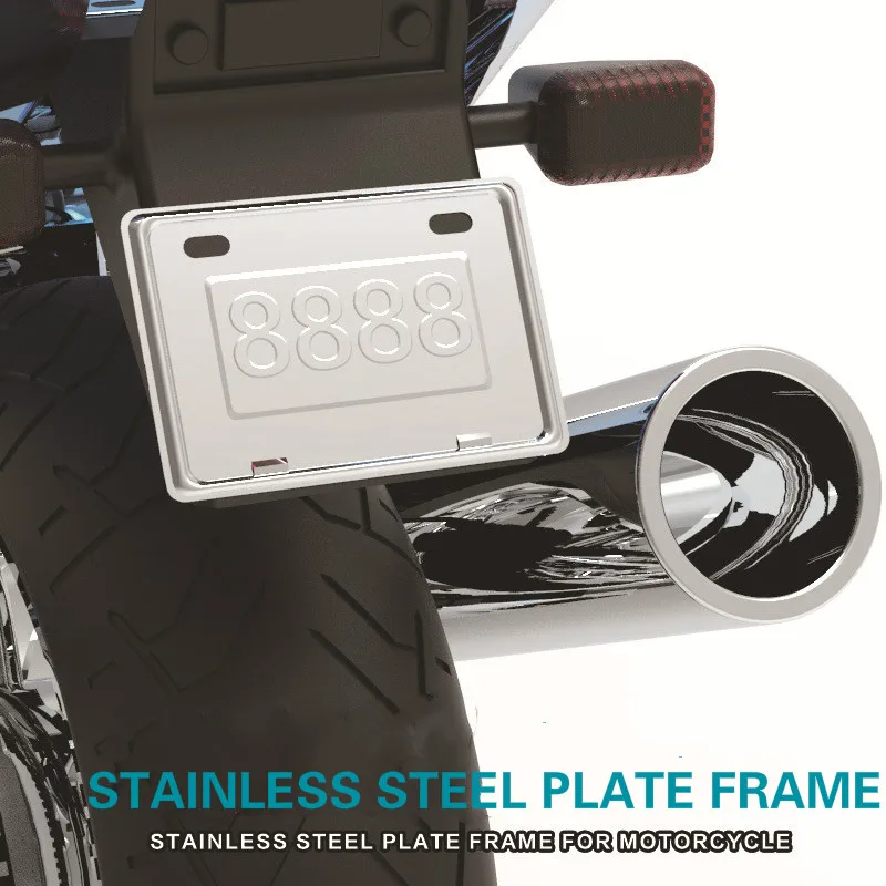 Motorcycle Thickened Plate Frame Stainless Steel 304 Good License Plate