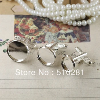 

vf-990554541K695478221!!! Hot on sale 200pcs/lot ,Round 12mm silver stone brass pad cufflinks findings