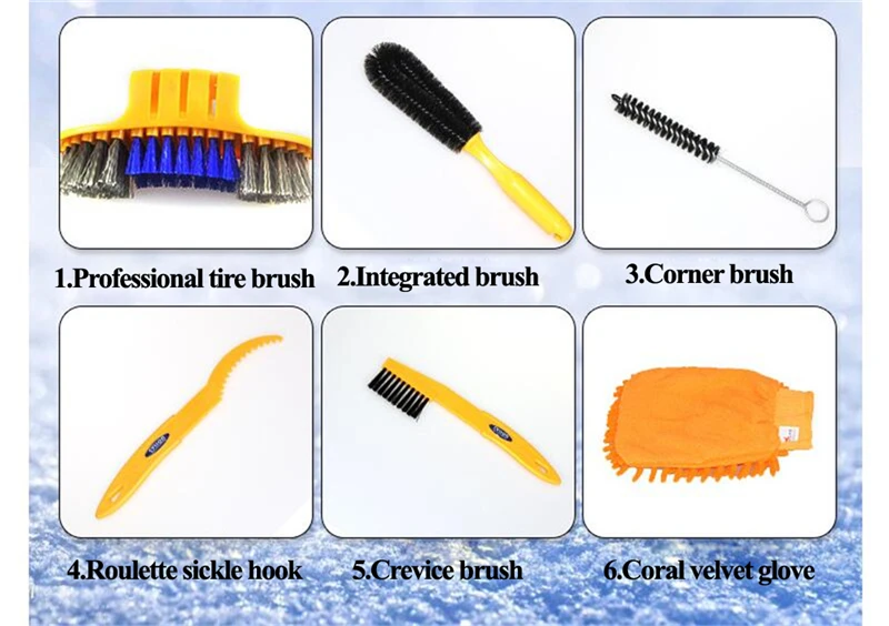 West biking Bicicletas Limpieza herramienta Limpieza Cepillos para rueda bicicleta limpieza bicicleta Ciclismo limpiador lavado Kit