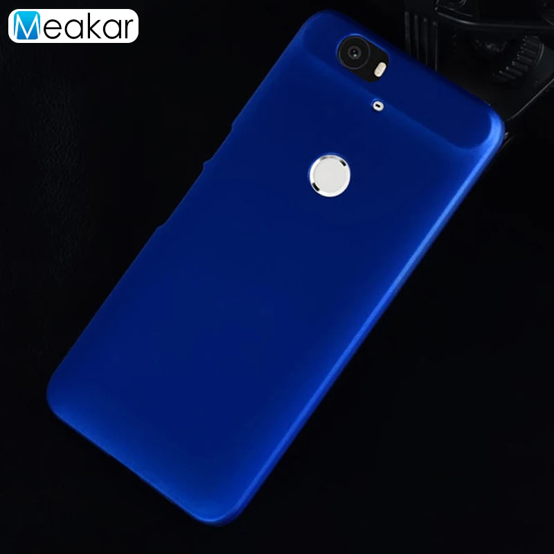 Матовая Пластик Coque 5.7For Nexus 6P чехол для huawei Google Nexus 6P телефонный чехол-лента на заднюю панель - Цвет: blue