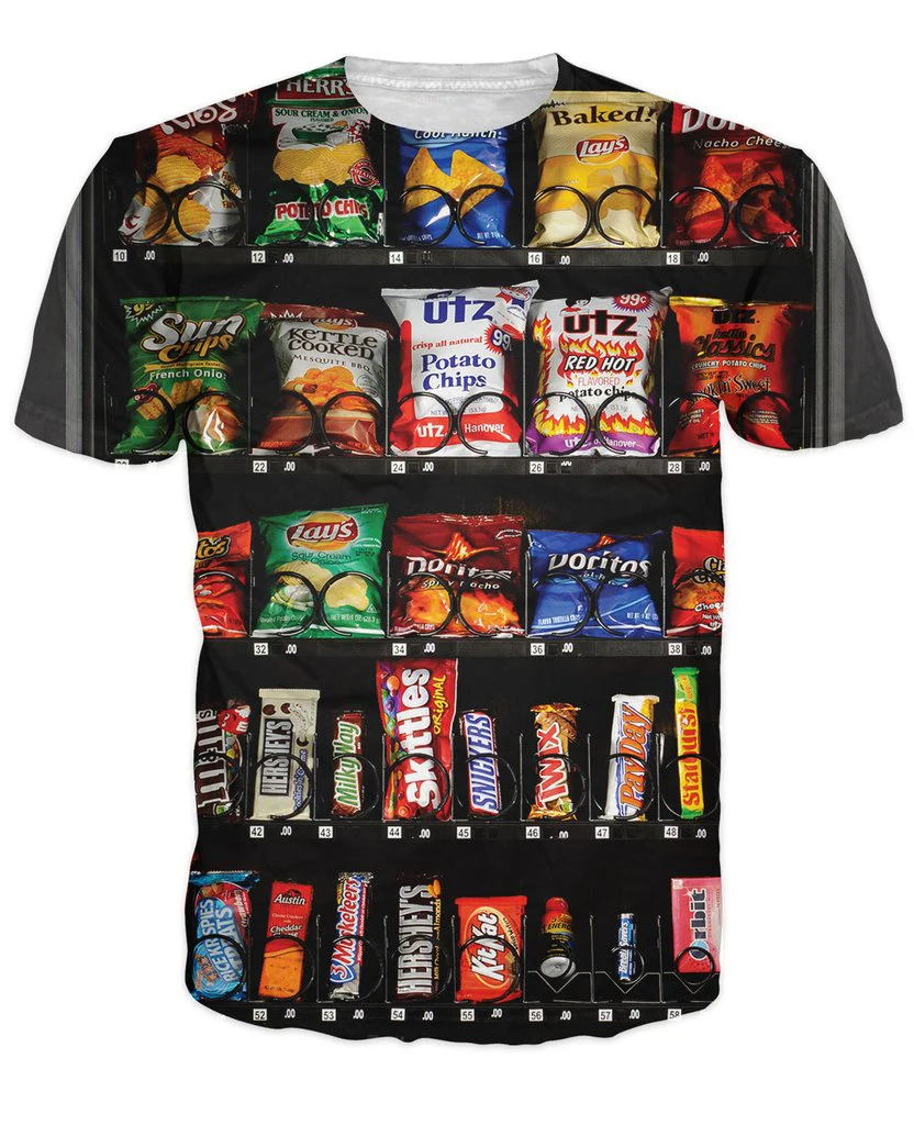 shirt machine vending bar 3d shirts chocolate hight unisex clothing printed aliexpress mouse zoom