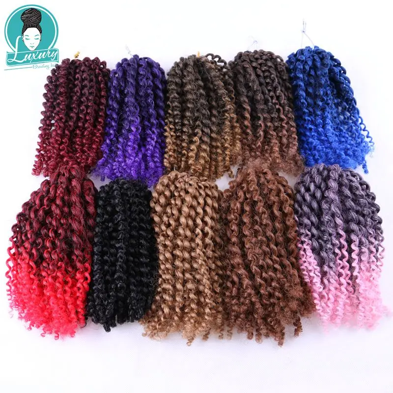 0 : Buy Luxury For Braiding 3pcs 60strands Kanekalon Synthetic Bulk Hair 8inch Mali ...