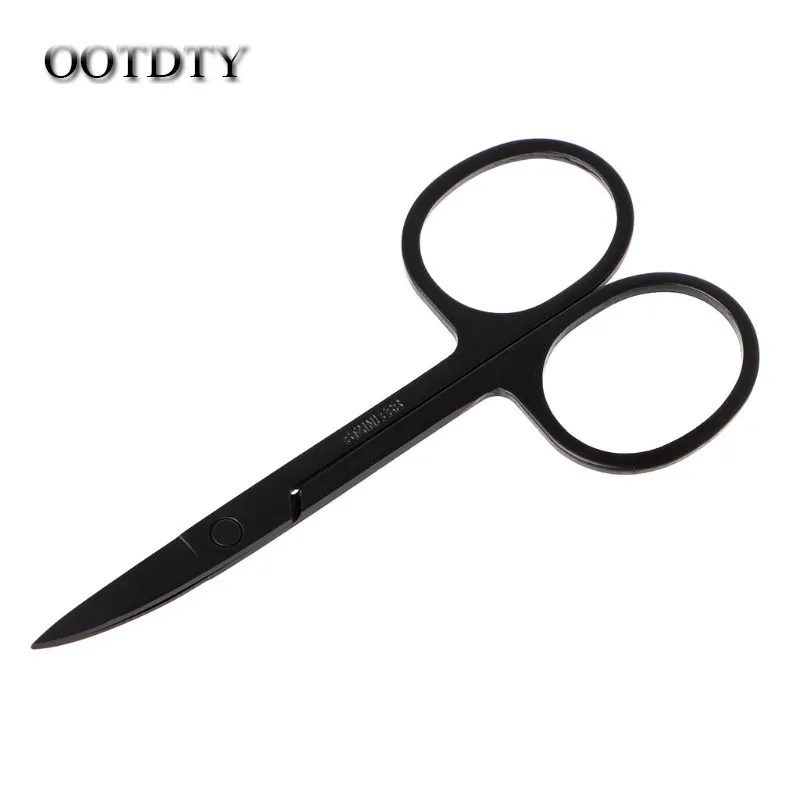 

OOTDTY Portable Eyebrow Trimmer Scissors Stainless Steel Hair Removal Makeup Tool dorp shipping