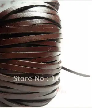 

Free shipping!! 4 mm brown high-grade flat leather string/cowhide lines(brown)