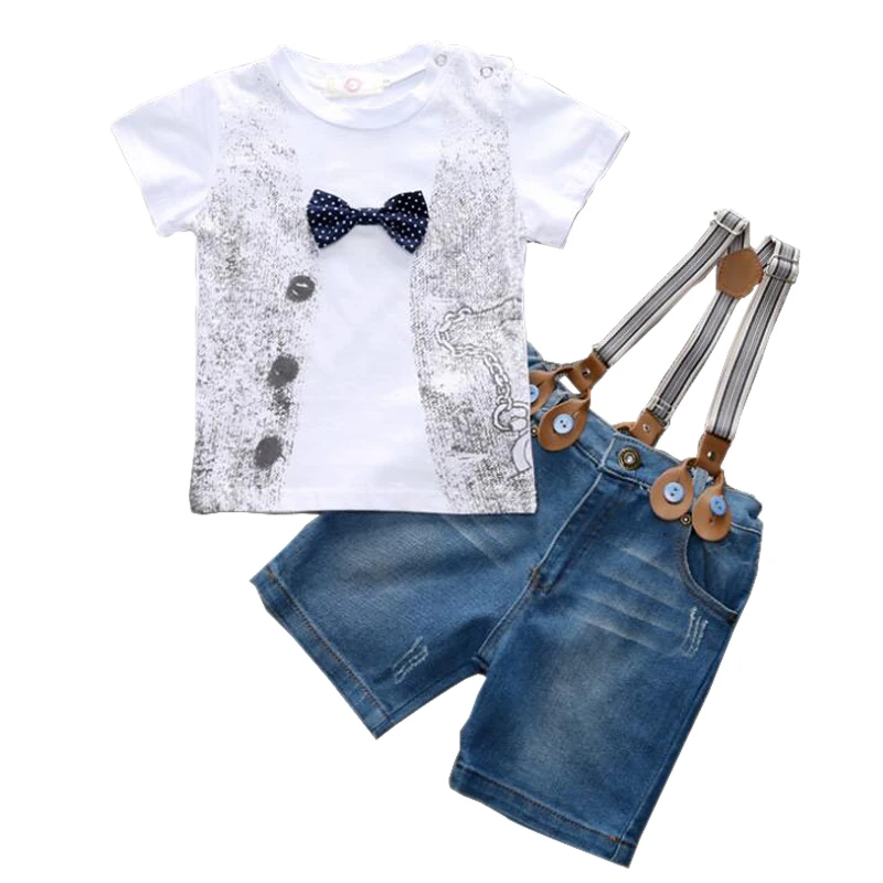 TZ-192 летняя детская одежда комплект одежды для мальчиков синяя рубашка+ джинсовые комбинезоны для девочек 2 шт./компл. с карманами, повседневная одежда комплект одежды для детей