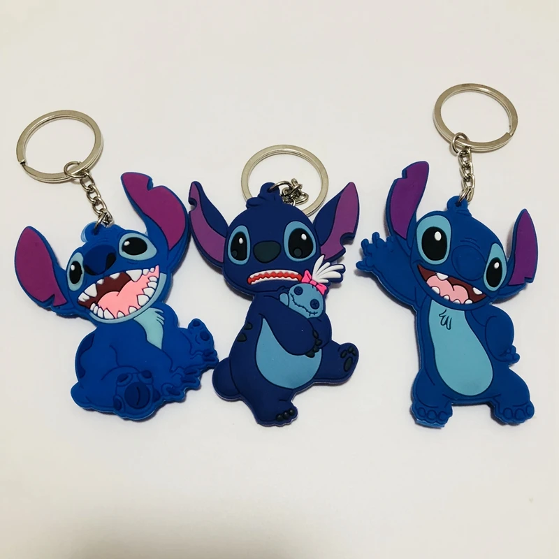 stitch PVC Parts& Accessories pendant ornament decoration unisex bag chain ring key chain key chains