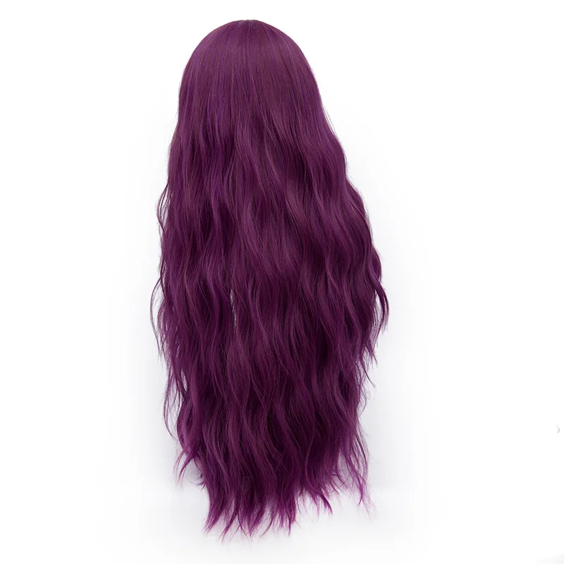MSIWIGS 70 см Длинные розовые волнистые парики Косплей натуральные синтетические женские светлые парики 29 цветов термостойкие волосы - Цвет: dark purple