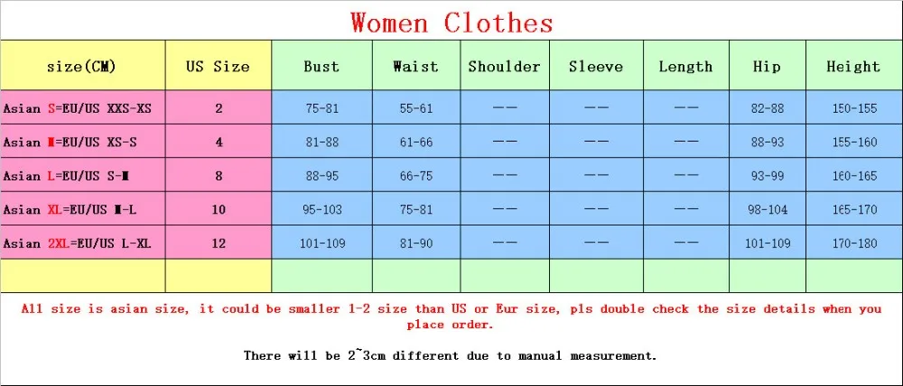 women size