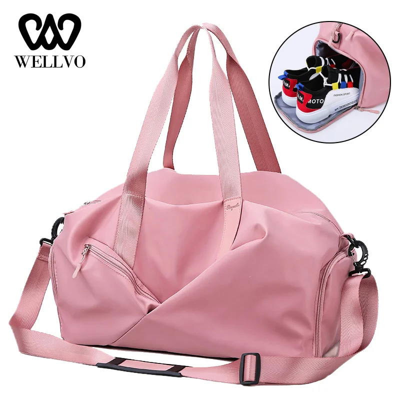 

Waterproof Dry and wet Separation Travel Bag Women Folding Weekend Bags Large Capacity Bags Duffel Bag Luggage Organizer XA709WB