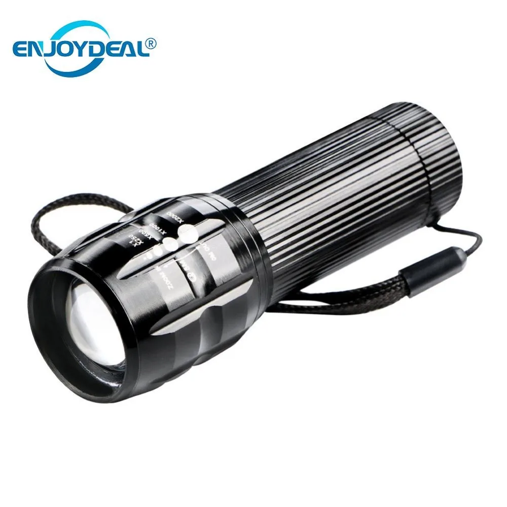 2000 Lumen LED Flashlight 3 Mode Zoomable Q5 3 x AAA battery Alumiun alloy