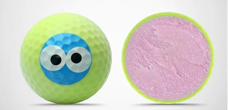 Мультфильм мяч для гольфа двойной Слои практика мяч для гольфа