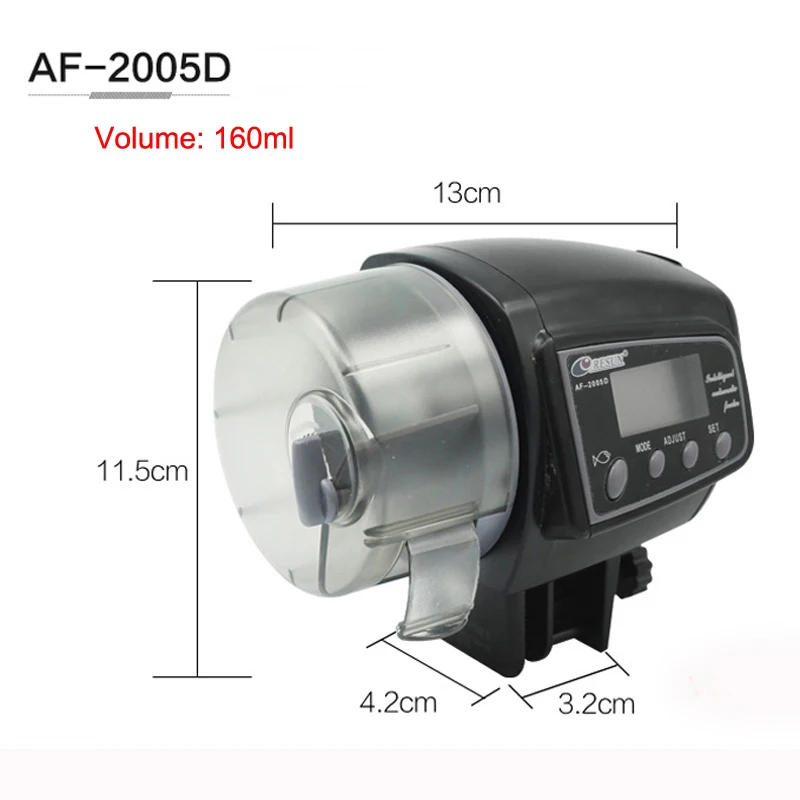 Aquarium Timing Automatic LCD Feeders Auto Timer Feeding AF-2009D AF-2005D AF-2003 for Fish Tank Pet Feeding Dispenser  (3)