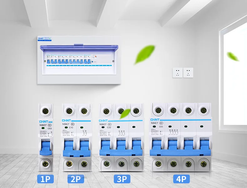 

CHINT NXB-63 2P 1A 2A 3A 6A 10A 16A 20A 25A 32A 40A 63A 230V 220V 50HZ 60HZ Miniature Circuit breaker MCB NEW DZ47