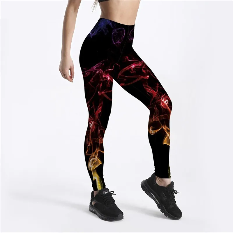 

Women Workout Leggings High Waist Fitness sexy Legging Colored Smoke Dream Print Leggins Female Leg Pants Large Size Leggings