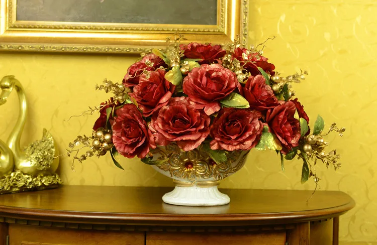 Искусственные цветы домашний интерьер стол украшения ювелирные изделия цветы набор. Рождественские украшения для дома