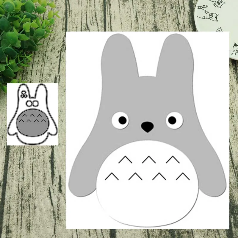 

Metal cutting dies cut build up Totoro print smile collage Scrapbook PAPER CRAFT card album stencils craft die